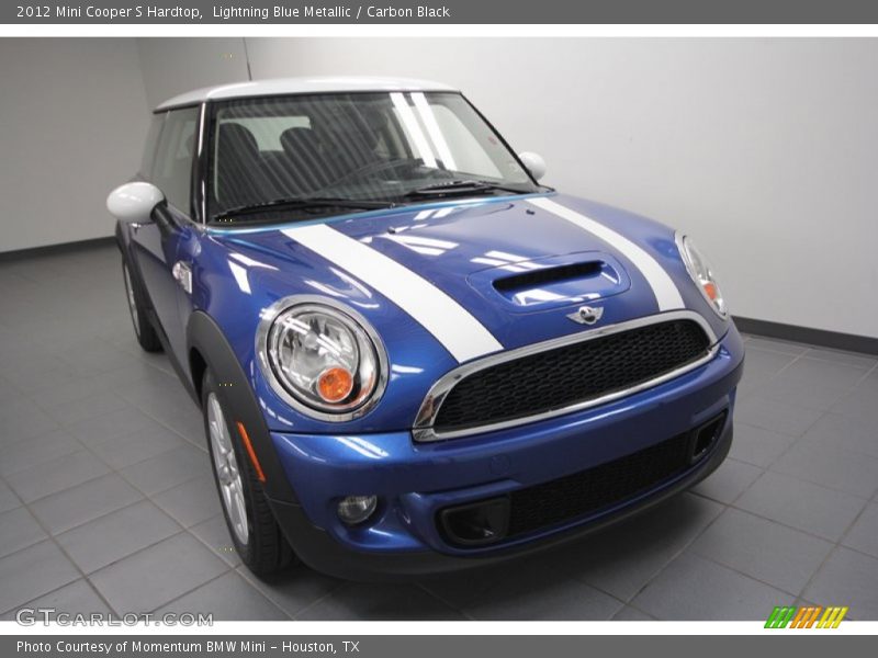 Lightning Blue Metallic / Carbon Black 2012 Mini Cooper S Hardtop