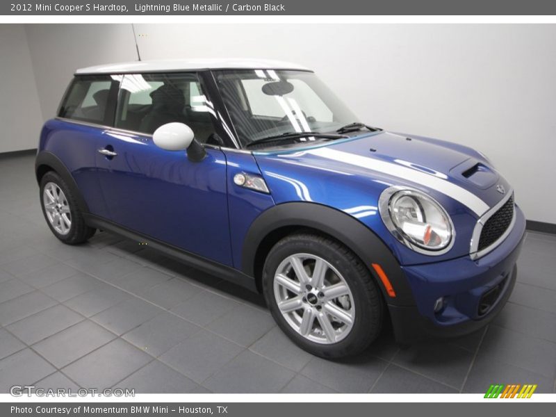 Lightning Blue Metallic / Carbon Black 2012 Mini Cooper S Hardtop
