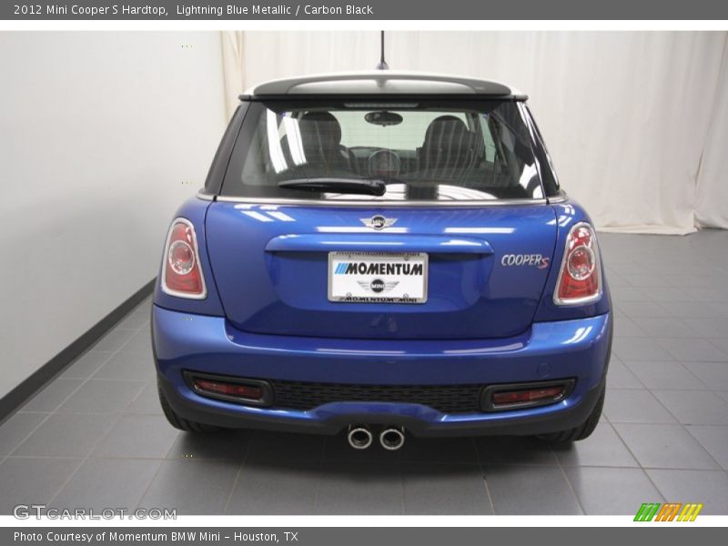 Lightning Blue Metallic / Carbon Black 2012 Mini Cooper S Hardtop