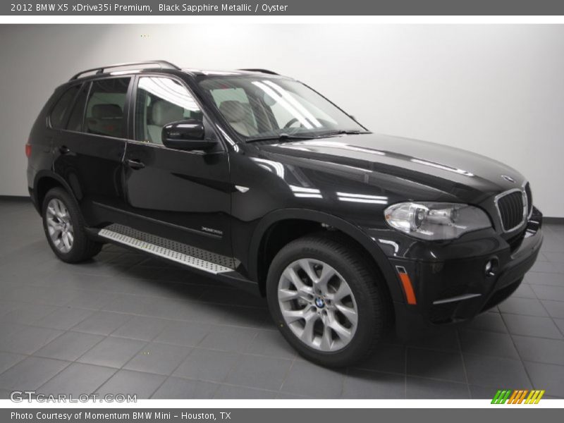 Black Sapphire Metallic / Oyster 2012 BMW X5 xDrive35i Premium
