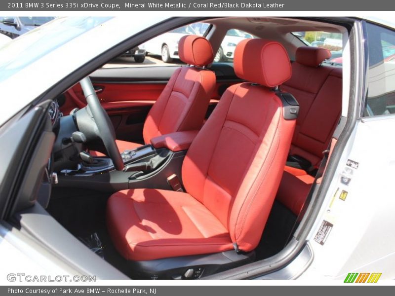 Mineral White Metallic / Coral Red/Black Dakota Leather 2011 BMW 3 Series 335i xDrive Coupe