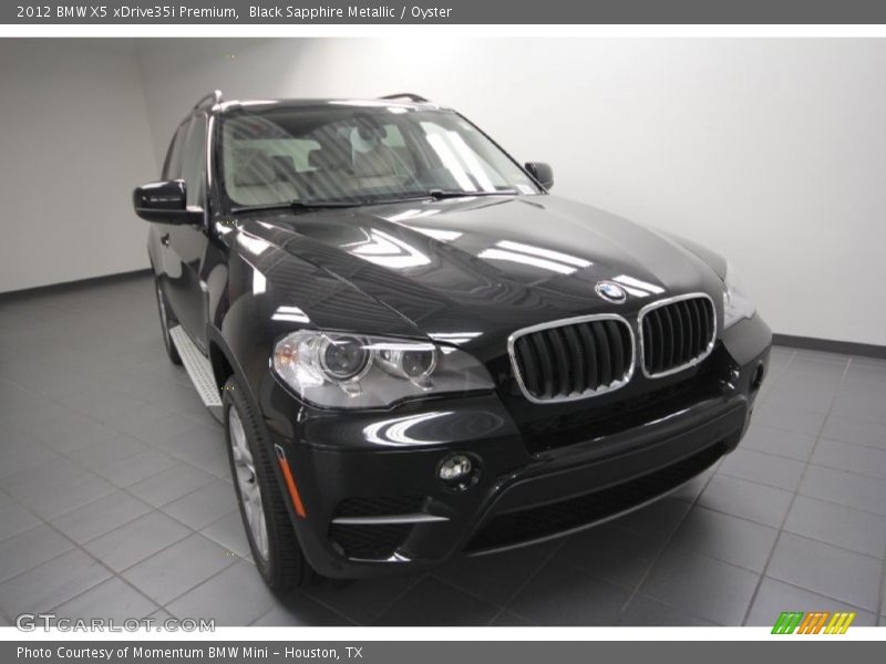 Black Sapphire Metallic / Oyster 2012 BMW X5 xDrive35i Premium