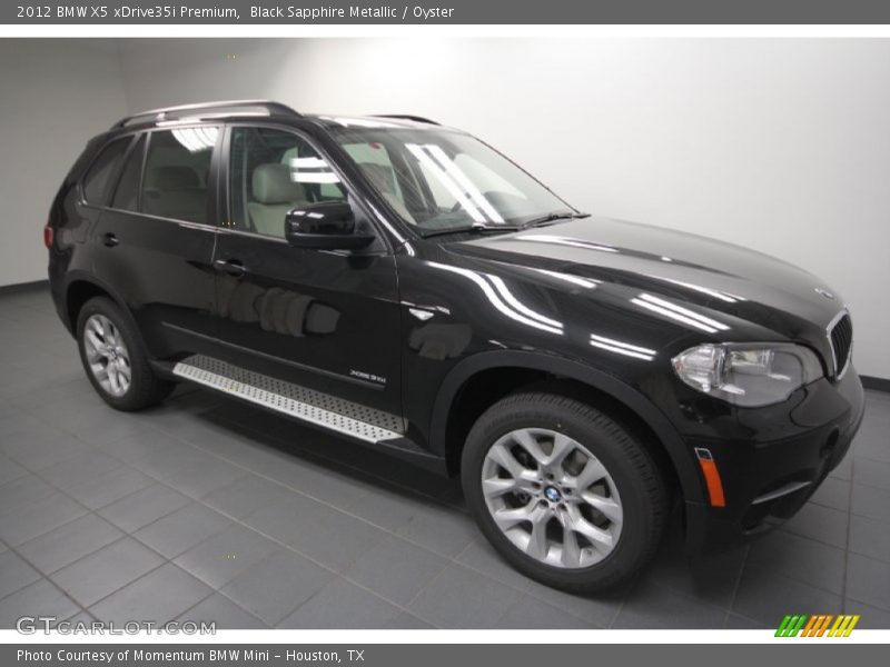 Black Sapphire Metallic / Oyster 2012 BMW X5 xDrive35i Premium