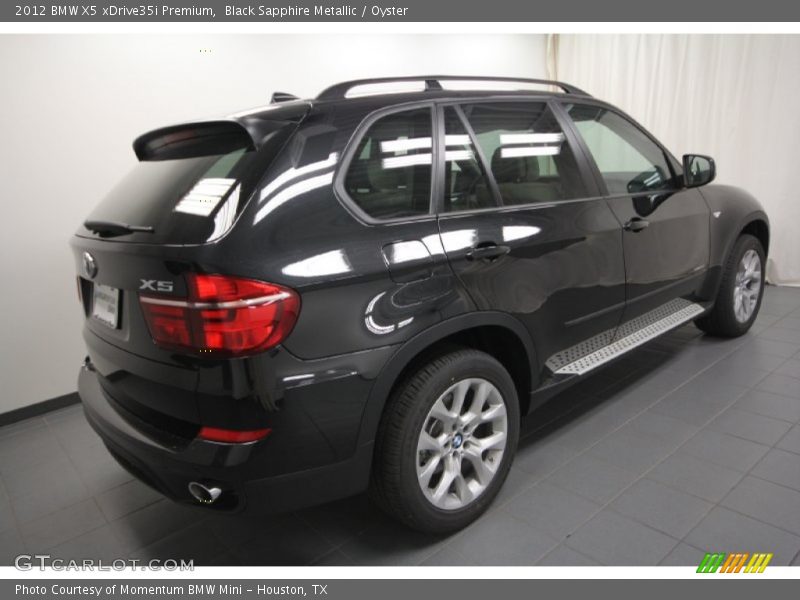 Black Sapphire Metallic / Oyster 2012 BMW X5 xDrive35i Premium