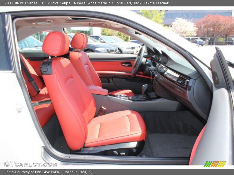 Mineral White Metallic / Coral Red/Black Dakota Leather 2011 BMW 3 Series 335i xDrive Coupe