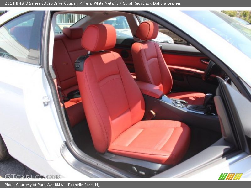 Mineral White Metallic / Coral Red/Black Dakota Leather 2011 BMW 3 Series 335i xDrive Coupe