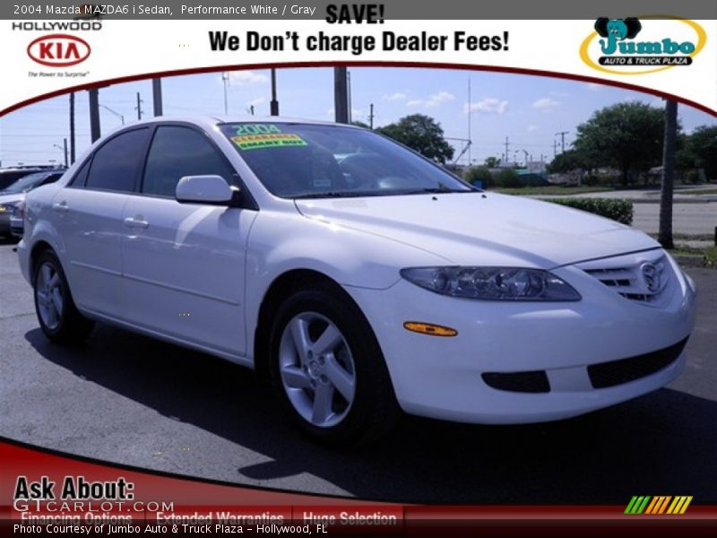 Performance White / Gray 2004 Mazda MAZDA6 i Sedan