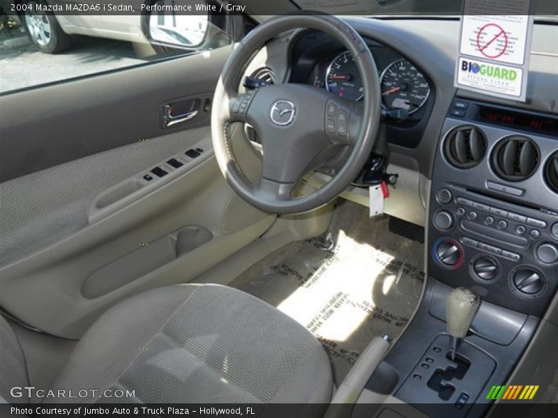 Performance White / Gray 2004 Mazda MAZDA6 i Sedan