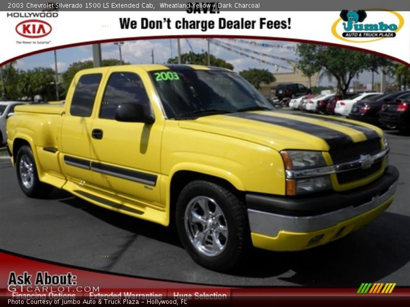 Wheatland Yellow / Dark Charcoal 2003 Chevrolet Silverado 1500 LS Extended Cab