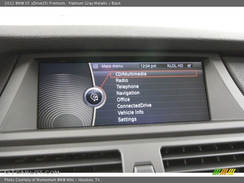 Platinum Gray Metallic / Black 2012 BMW X5 xDrive35i Premium