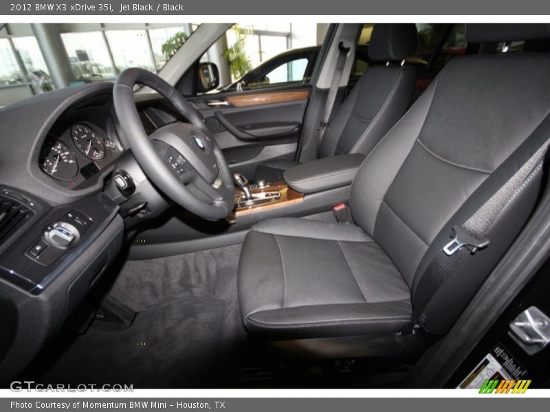 Jet Black / Black 2012 BMW X3 xDrive 35i