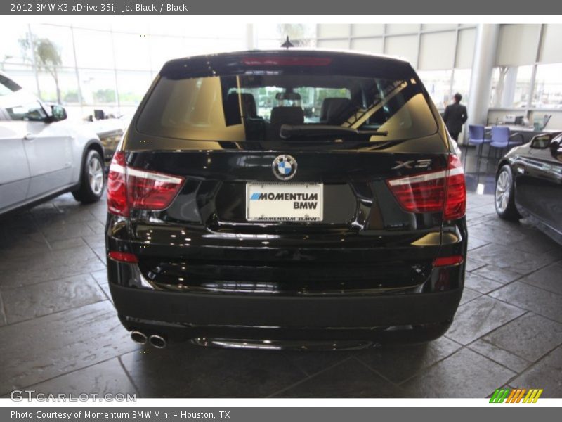 Jet Black / Black 2012 BMW X3 xDrive 35i