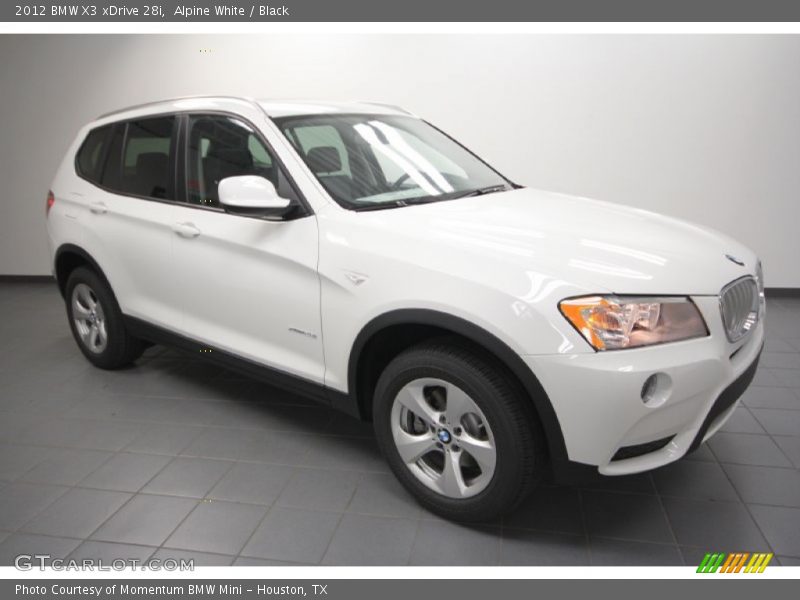 Alpine White / Black 2012 BMW X3 xDrive 28i