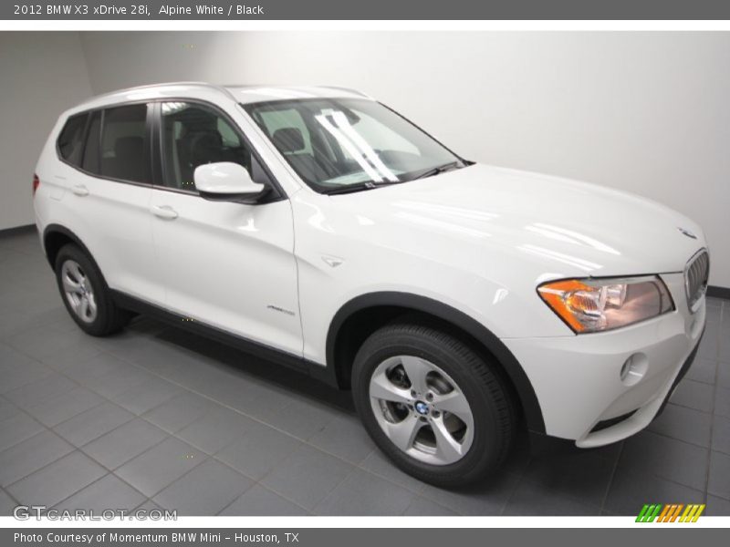 Alpine White / Black 2012 BMW X3 xDrive 28i