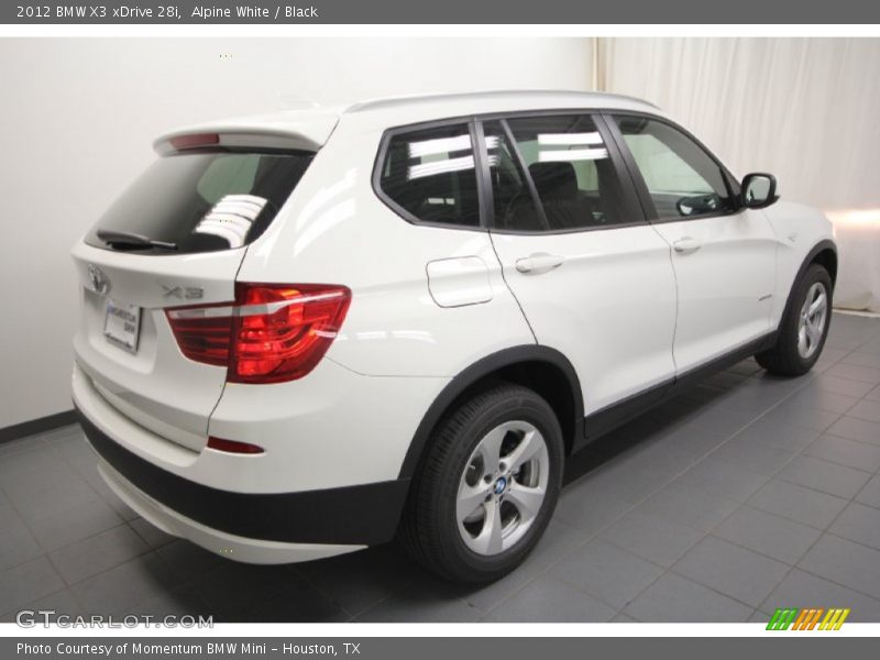 Alpine White / Black 2012 BMW X3 xDrive 28i