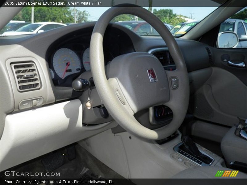 Cream White / Tan 2005 Saturn L Series L300 Sedan