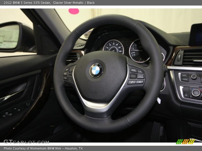 Glacier Silver Metallic / Black 2012 BMW 3 Series 335i Sedan
