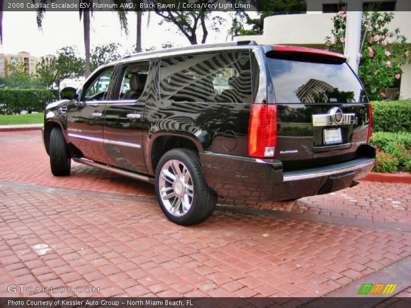 Black Raven / Cocoa/Very Light Linen 2008 Cadillac Escalade ESV Platinum AWD