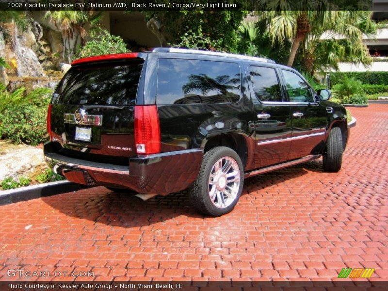 Black Raven / Cocoa/Very Light Linen 2008 Cadillac Escalade ESV Platinum AWD