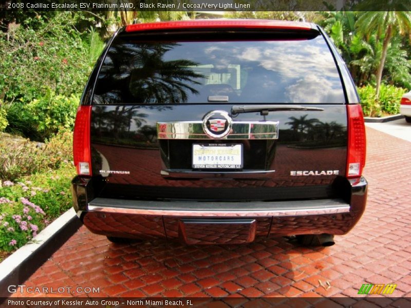 Black Raven / Cocoa/Very Light Linen 2008 Cadillac Escalade ESV Platinum AWD