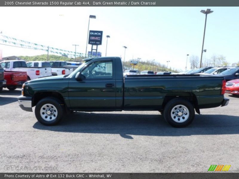 Dark Green Metallic / Dark Charcoal 2005 Chevrolet Silverado 1500 Regular Cab 4x4
