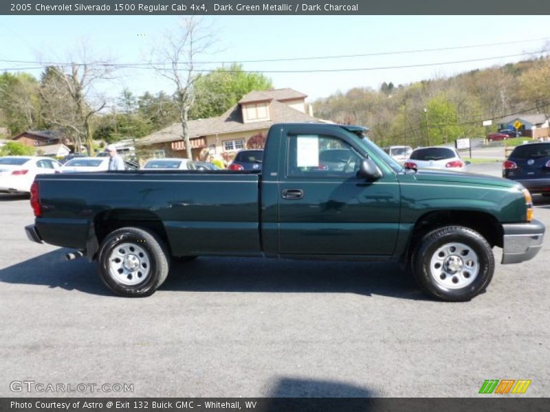 Dark Green Metallic / Dark Charcoal 2005 Chevrolet Silverado 1500 Regular Cab 4x4