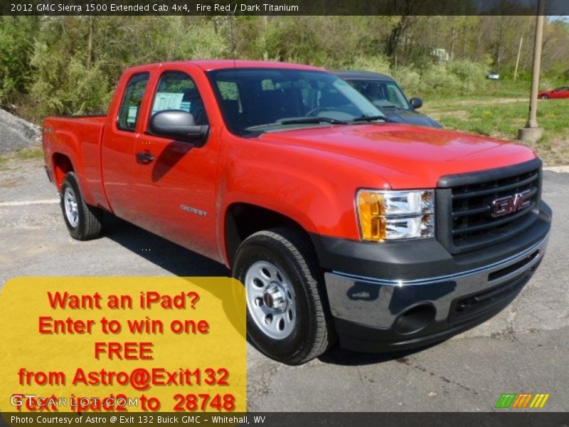 Fire Red / Dark Titanium 2012 GMC Sierra 1500 Extended Cab 4x4