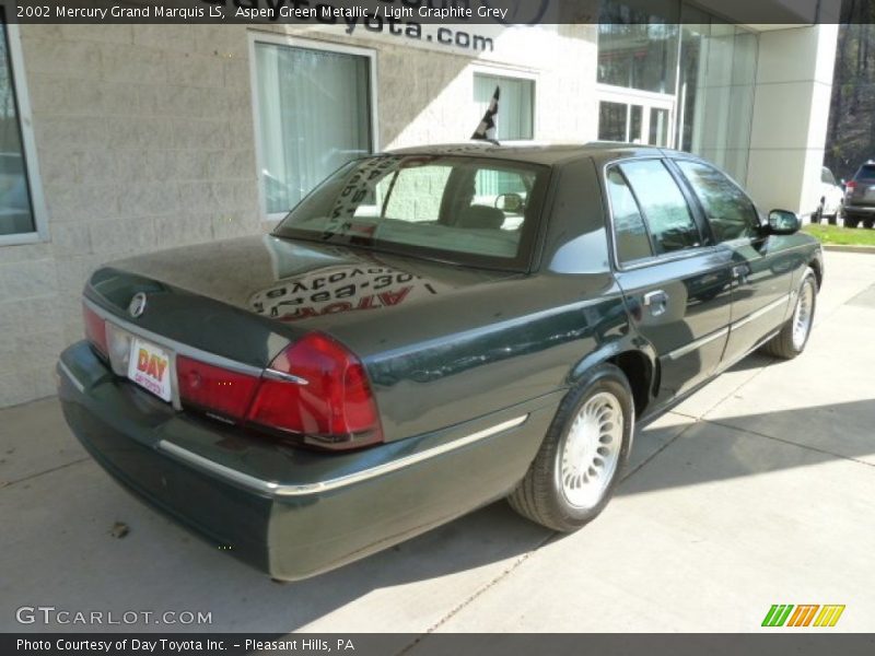 Aspen Green Metallic / Light Graphite Grey 2002 Mercury Grand Marquis LS