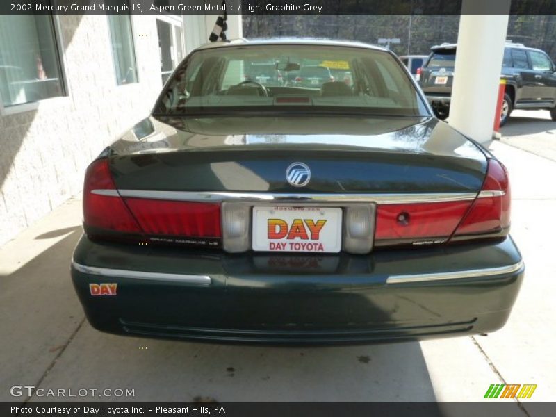 Aspen Green Metallic / Light Graphite Grey 2002 Mercury Grand Marquis LS