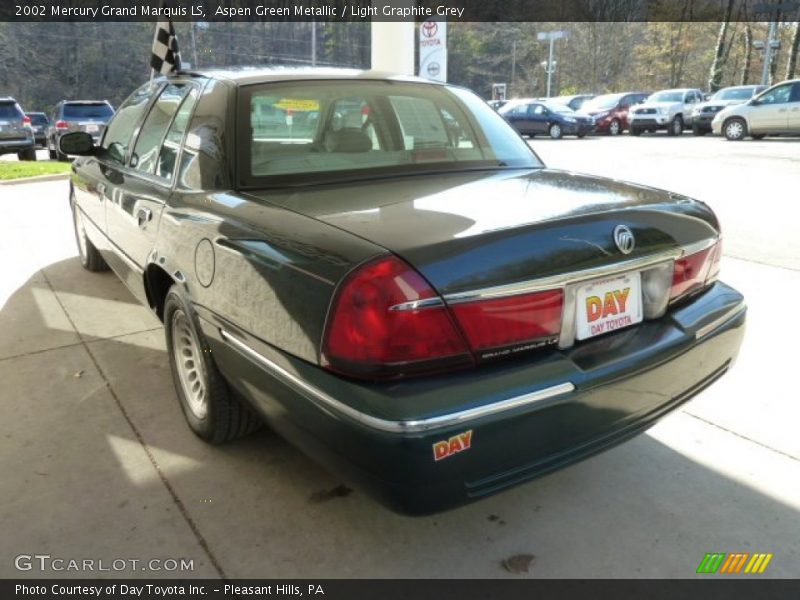 Aspen Green Metallic / Light Graphite Grey 2002 Mercury Grand Marquis LS
