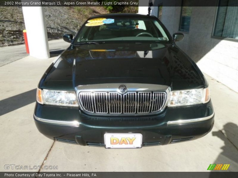 Aspen Green Metallic / Light Graphite Grey 2002 Mercury Grand Marquis LS