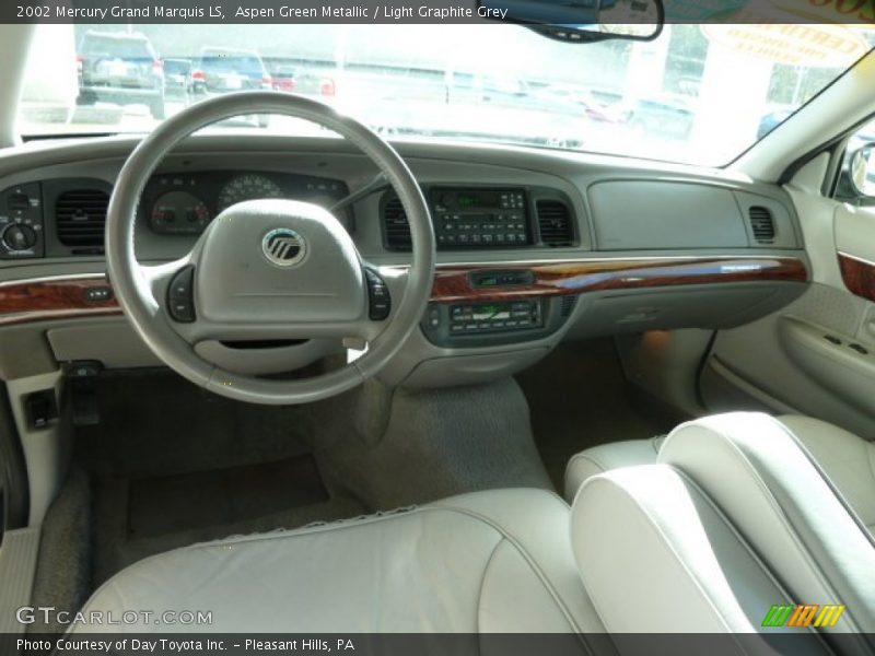 Aspen Green Metallic / Light Graphite Grey 2002 Mercury Grand Marquis LS