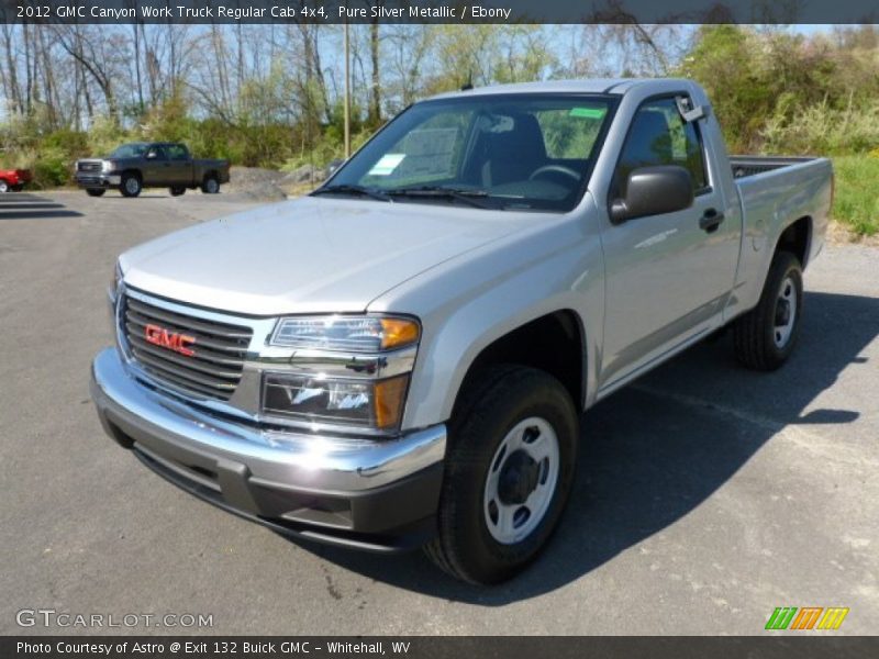 Pure Silver Metallic / Ebony 2012 GMC Canyon Work Truck Regular Cab 4x4