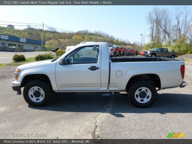 Pure Silver Metallic / Ebony 2012 GMC Canyon Work Truck Regular Cab 4x4