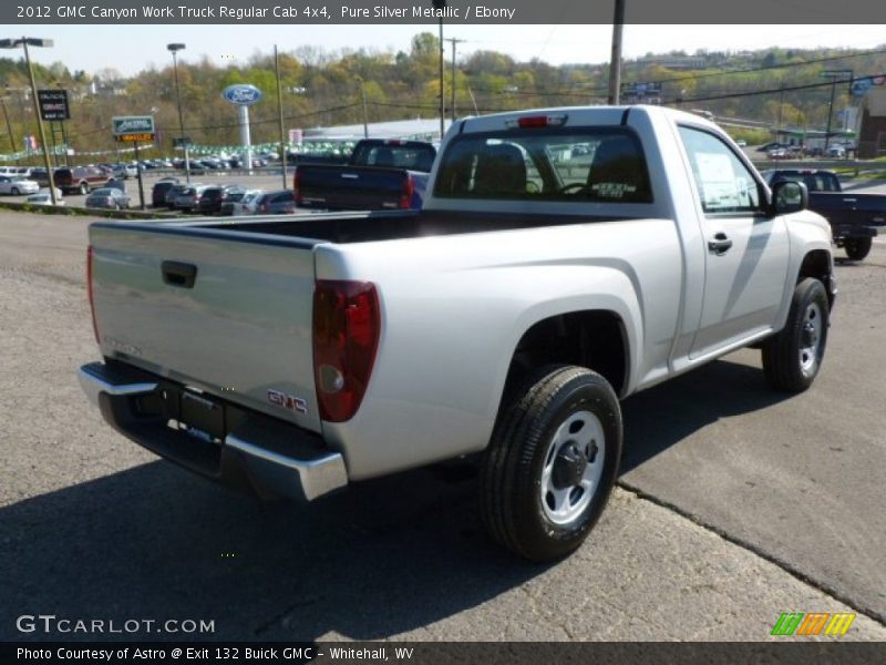 Pure Silver Metallic / Ebony 2012 GMC Canyon Work Truck Regular Cab 4x4