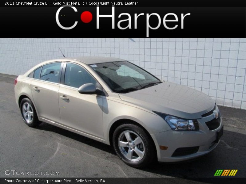 Gold Mist Metallic / Cocoa/Light Neutral Leather 2011 Chevrolet Cruze LT
