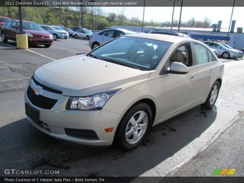 Gold Mist Metallic / Cocoa/Light Neutral Leather 2011 Chevrolet Cruze LT