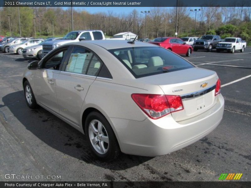 Gold Mist Metallic / Cocoa/Light Neutral Leather 2011 Chevrolet Cruze LT
