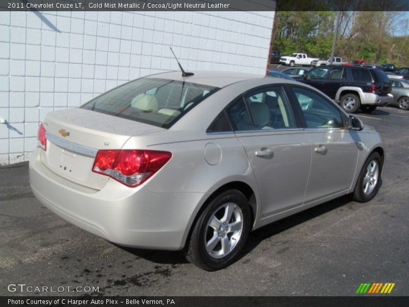 Gold Mist Metallic / Cocoa/Light Neutral Leather 2011 Chevrolet Cruze LT