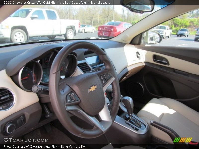 Gold Mist Metallic / Cocoa/Light Neutral Leather 2011 Chevrolet Cruze LT