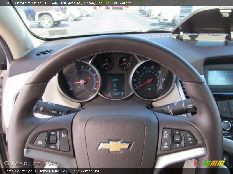 Gold Mist Metallic / Cocoa/Light Neutral Leather 2011 Chevrolet Cruze LT