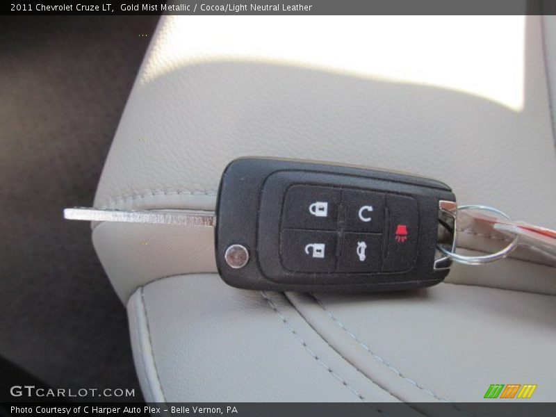 Gold Mist Metallic / Cocoa/Light Neutral Leather 2011 Chevrolet Cruze LT