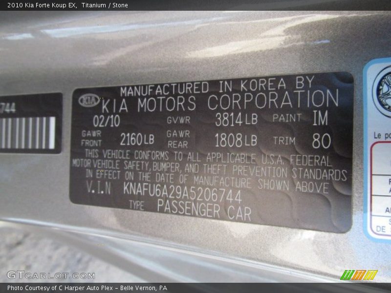 Titanium / Stone 2010 Kia Forte Koup EX