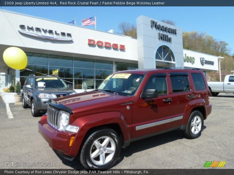 Red Rock Crystal Pearl / Pastel Pebble Beige Mckinley Leather 2009 Jeep Liberty Limited 4x4