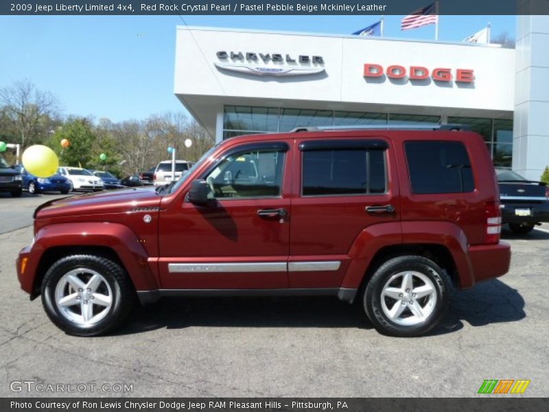 Red Rock Crystal Pearl / Pastel Pebble Beige Mckinley Leather 2009 Jeep Liberty Limited 4x4