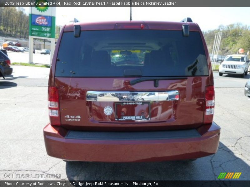 Red Rock Crystal Pearl / Pastel Pebble Beige Mckinley Leather 2009 Jeep Liberty Limited 4x4