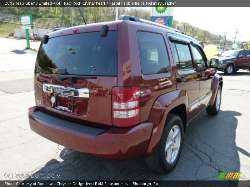 Red Rock Crystal Pearl / Pastel Pebble Beige Mckinley Leather 2009 Jeep Liberty Limited 4x4