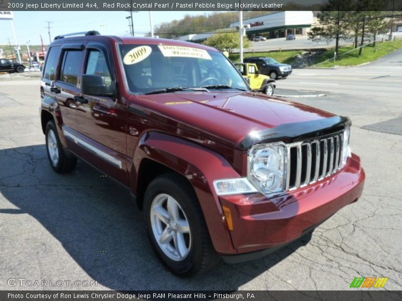 Red Rock Crystal Pearl / Pastel Pebble Beige Mckinley Leather 2009 Jeep Liberty Limited 4x4