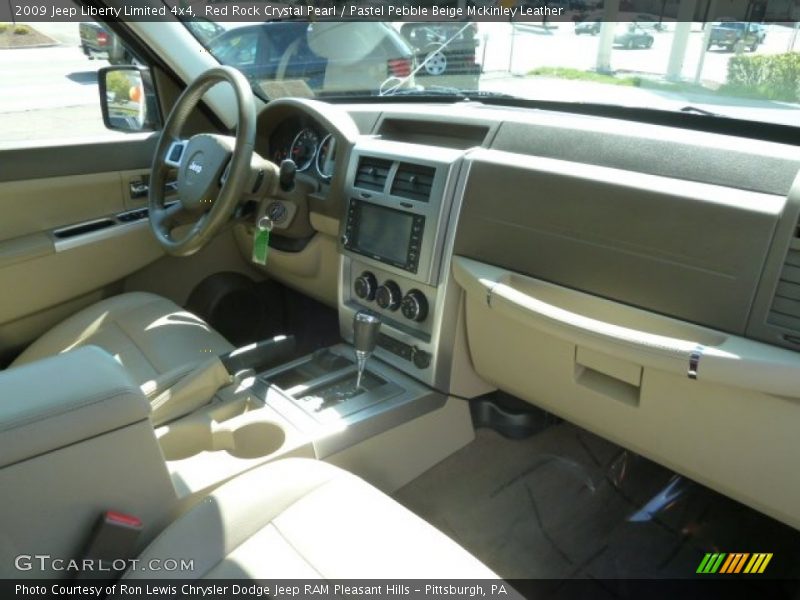 Red Rock Crystal Pearl / Pastel Pebble Beige Mckinley Leather 2009 Jeep Liberty Limited 4x4