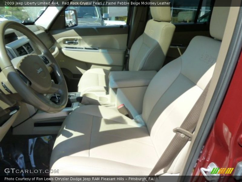 Red Rock Crystal Pearl / Pastel Pebble Beige Mckinley Leather 2009 Jeep Liberty Limited 4x4